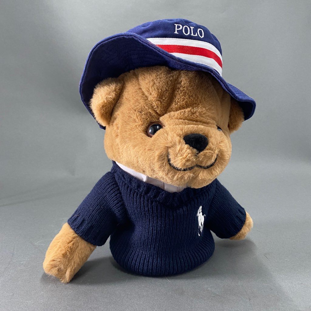 78b10 《美品》 POLO RALPH LAUREN ポロラルフローレン ポロベア ドライバー ヘッドカバー ぬいぐるみ POLO GOLF ゴルフ用品 ネイビー