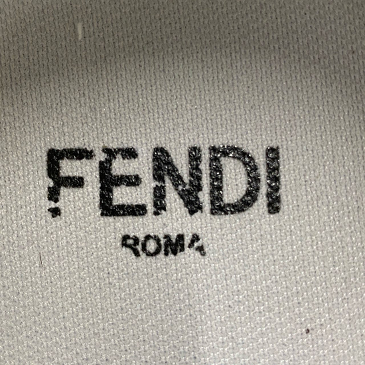 5c3 FENDI フェンディ ローカット レザー スニーカー 25cm 6 ホワイト イタリア製 厚底 シューズ MADE IN ITALY