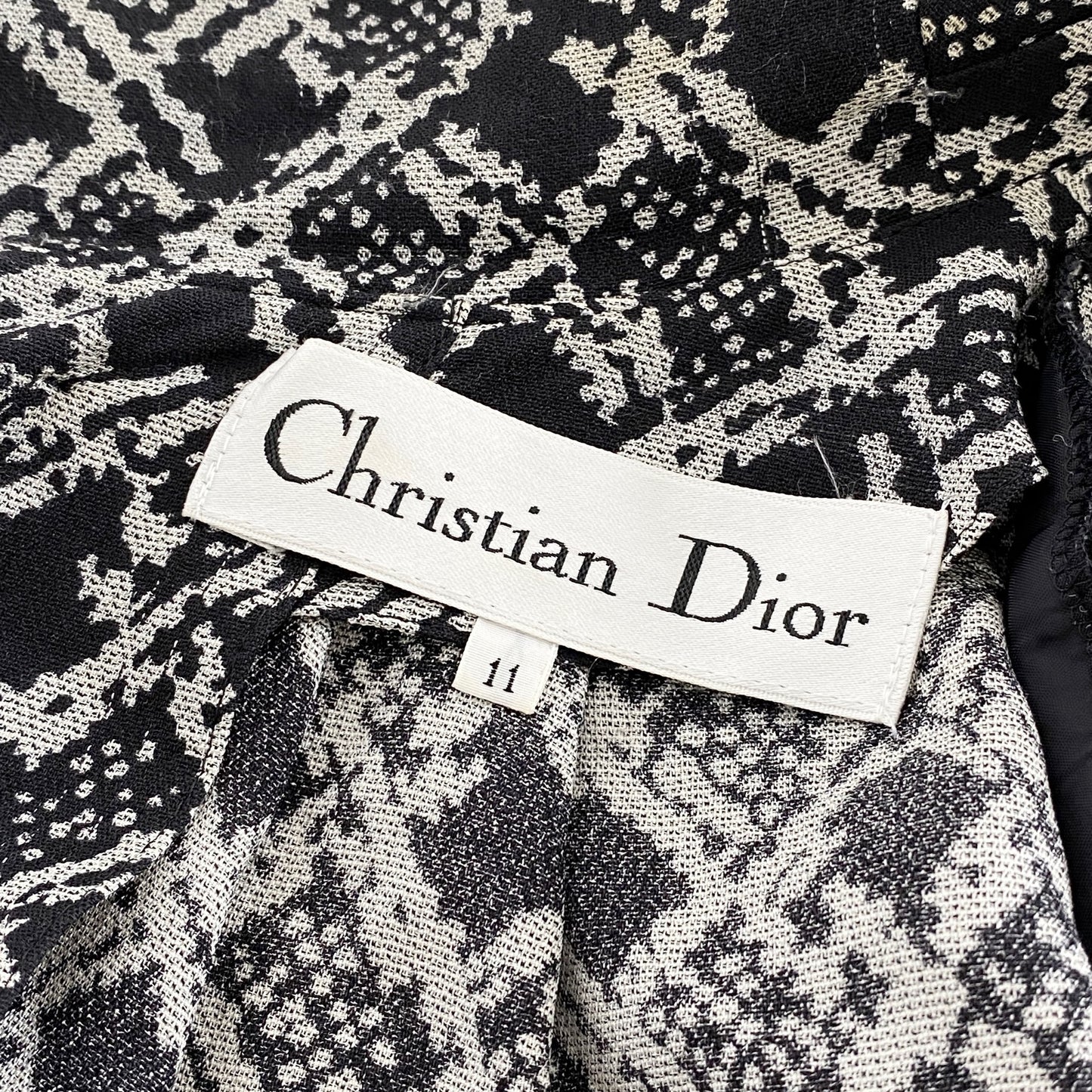 4L9 Christian Dior クリスチャン ディオール ボウタイシルクワンピース 11 ブラック silk100％ ドレス レトロ ヴィンテージ