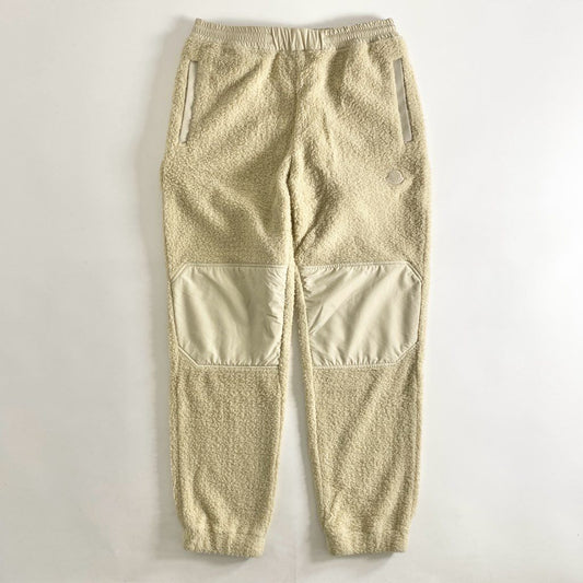 34c2 《美品》 MONCLER モンクレール PANTALONE SPORTIVE ボア フリースパンツ 44 ベージュ F20922A71200