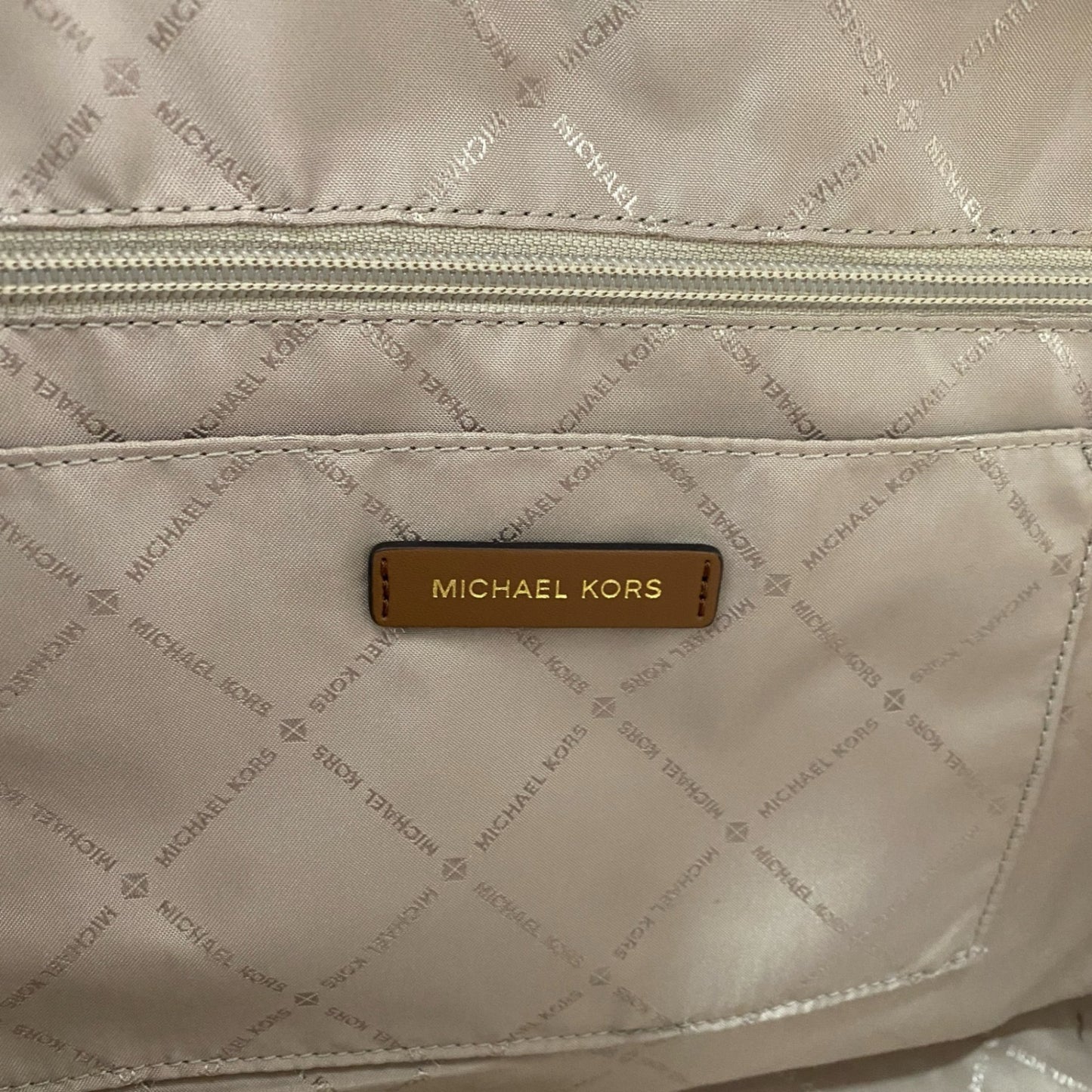 Gc1 《美品》 MICHAEL KORS マイケルコース トップ ジップ ウィークエンダーボストンバッグ ショルダーバッグ ハンドバッグ 旅行バッグ ジェットセットガールズ MKシグネチャー ブラウン レディース