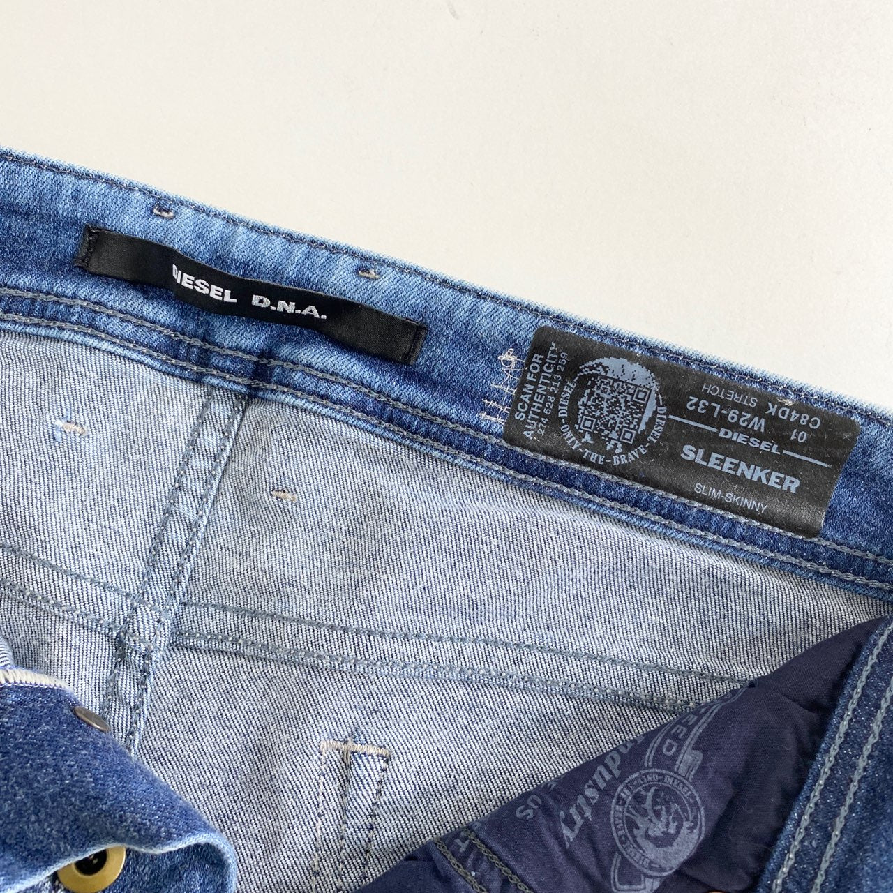 6L10 DIESEL ディーゼル D.N.A.SLEENKER ヴィンテージ加工デニムスキニーパンツ W29 L32 インディゴ ジーンズ DENIM タグ付き