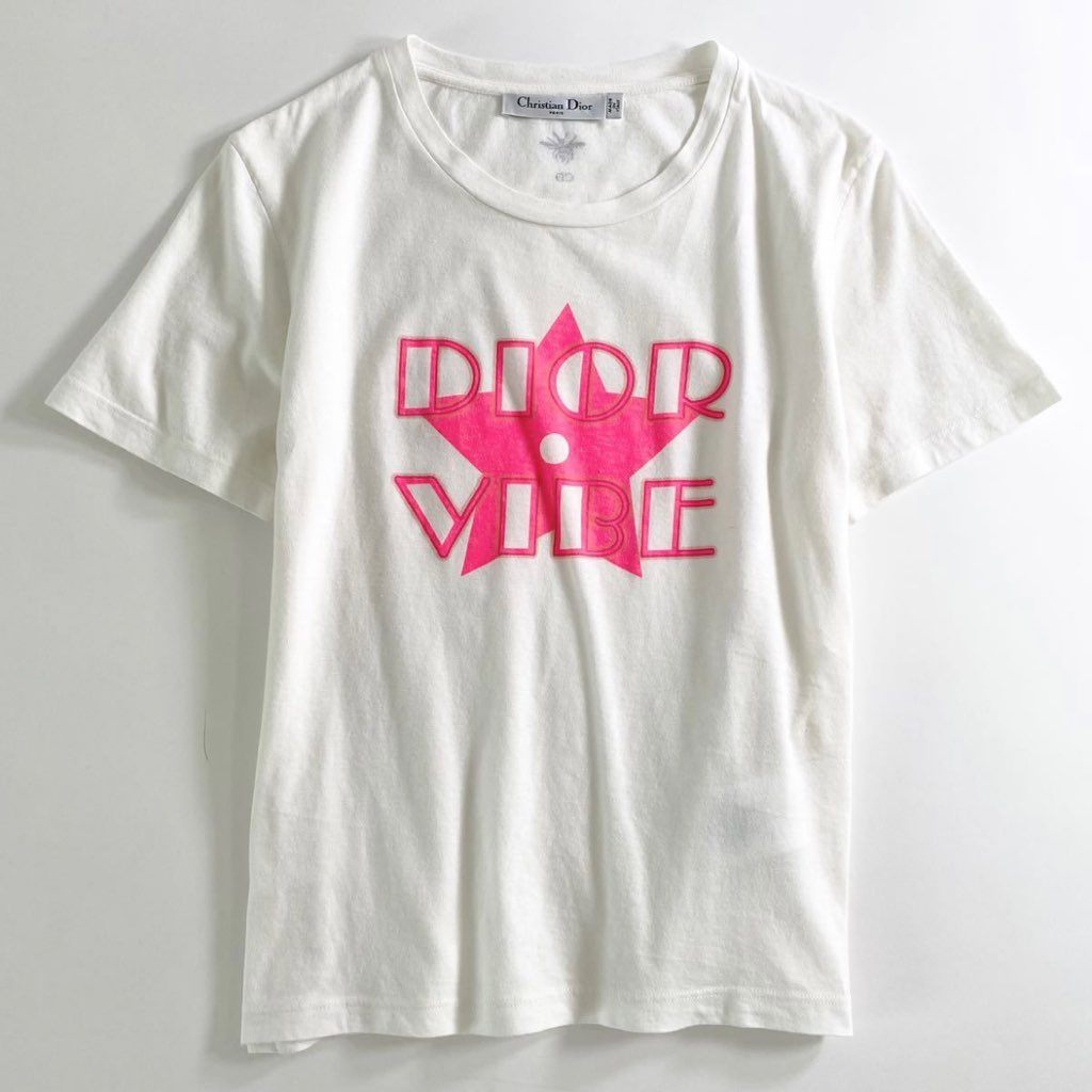 33f1 イタリア製 22ss Christian Dior クリスチャンディオール DIOR VIBE ディオール ヴァイブ 半袖Tシャツ カットソー BEE 蜂 サイズXS