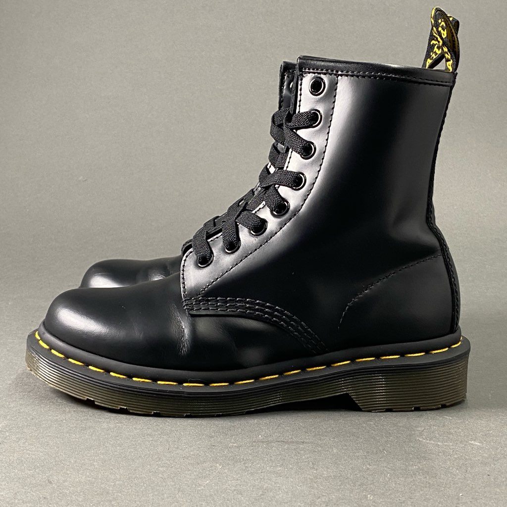 3c6 《美品》 Dr.Martens ドクターマーチン 8ホールブーツ US 5 ブラック レザー シューズ レースアップ 8eye boots