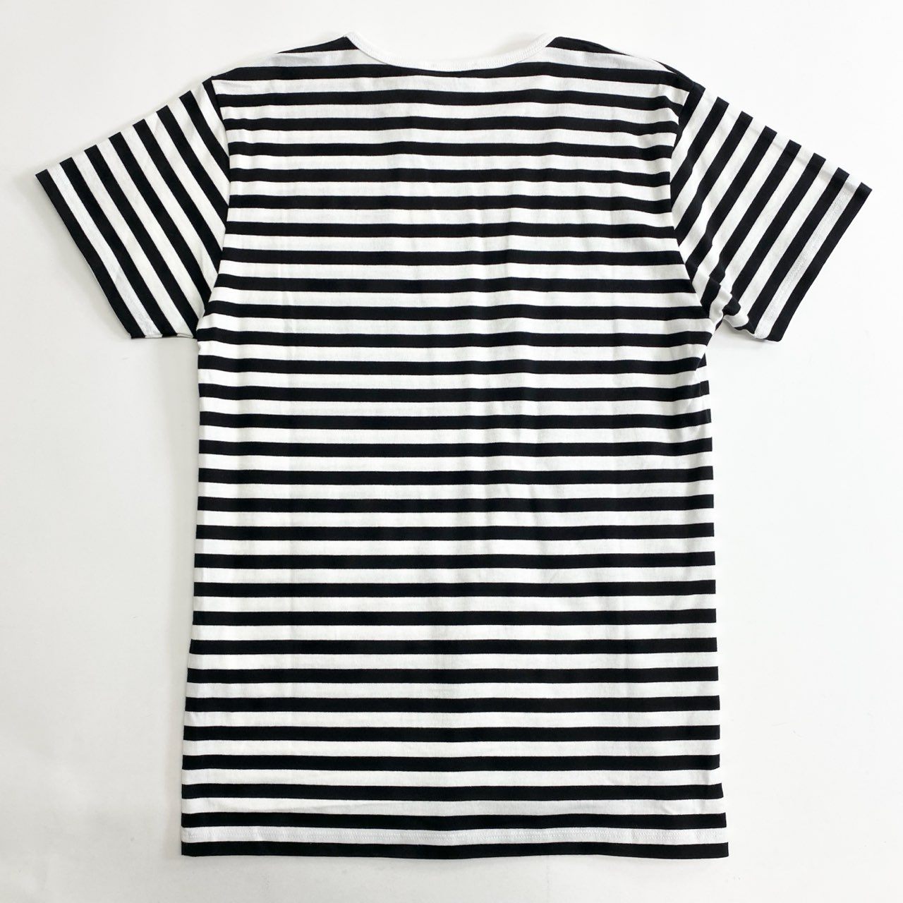 21c20 《未使用》 定価￥18,700 Marimekko Kioski マリメッコ キオスキ LYHYTHIHA LOGO PLACEMENT ボーダーTシャツ XS ホワイト ブラック カットソー TEE