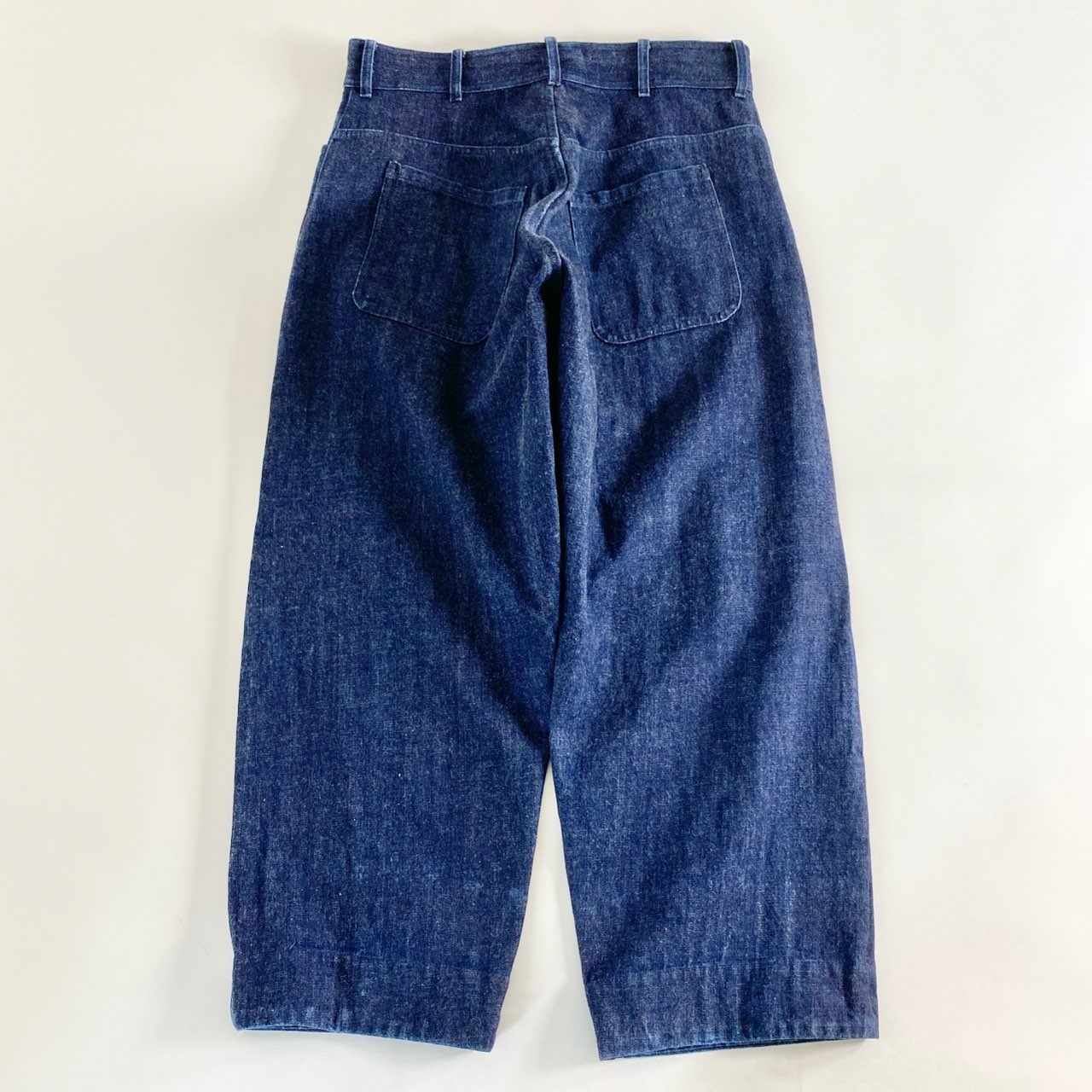 24c12 日本製 O PROJECT オープロジェクト SELVEDGE DENIM TROUSERS デニムパンツ トラウザーパンツ Sサイズ インディゴブルー コットン MADE IN JAPAN