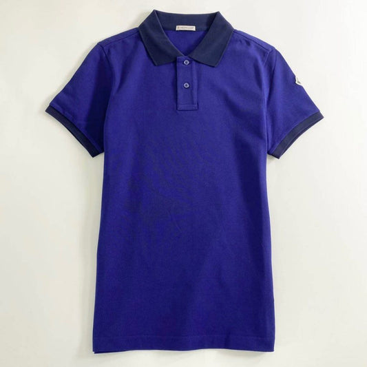 6e19-4 未使用タグ付☆MONCLER モンクレール ロゴワッペンポロシャツ サイズS ネイビー MAGLIA POLO MANICA C マリアポロマニカ メンズ 夏