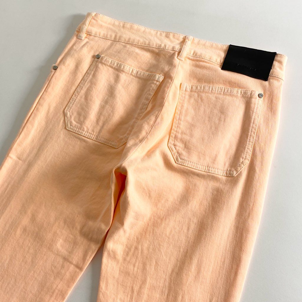 17c2 《美品》 BALENCIAGA バレンシアガ SLIM SKINNY PANTS スリム スキニーパンツ 36 ピンク ストレッチ 伸縮性◎ 裾ジップ