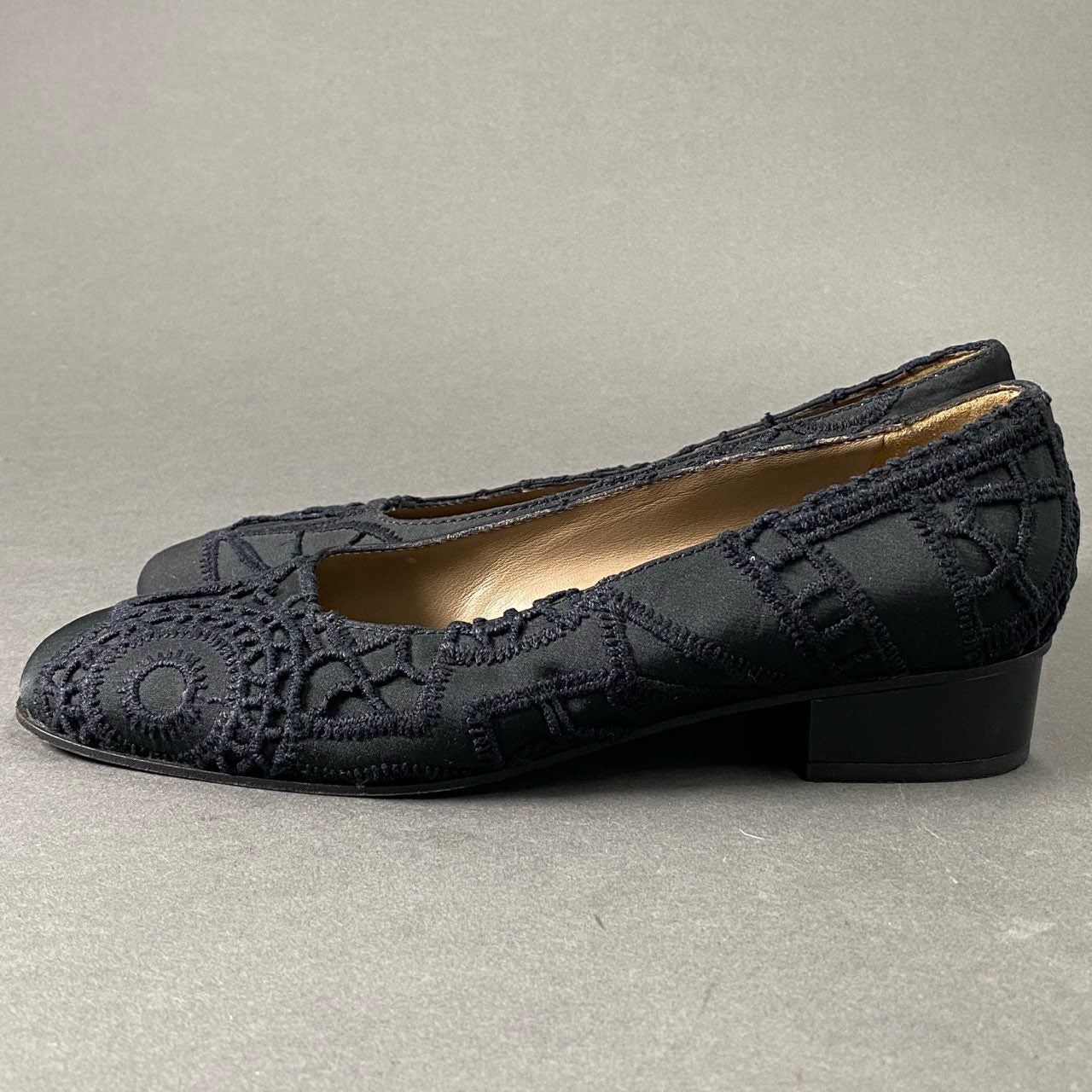 4c3 MARNI マルニ レース刺繍 パンプス 35 ブラック シューズ BLACK イタリア製 MADE IN ITALY SHOES