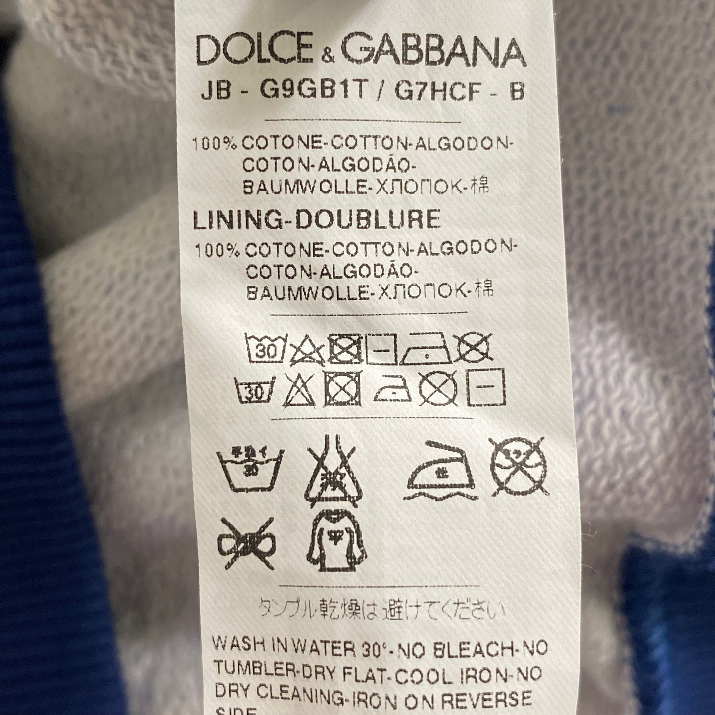 62k30《美品》イタリア製 DOLCE&GABBANA ドルチェアンドガッバーナ プリント×刺繍ワッペン バードデザインパーカー 50 ネイビー プルオーバー D&G ドルガバ