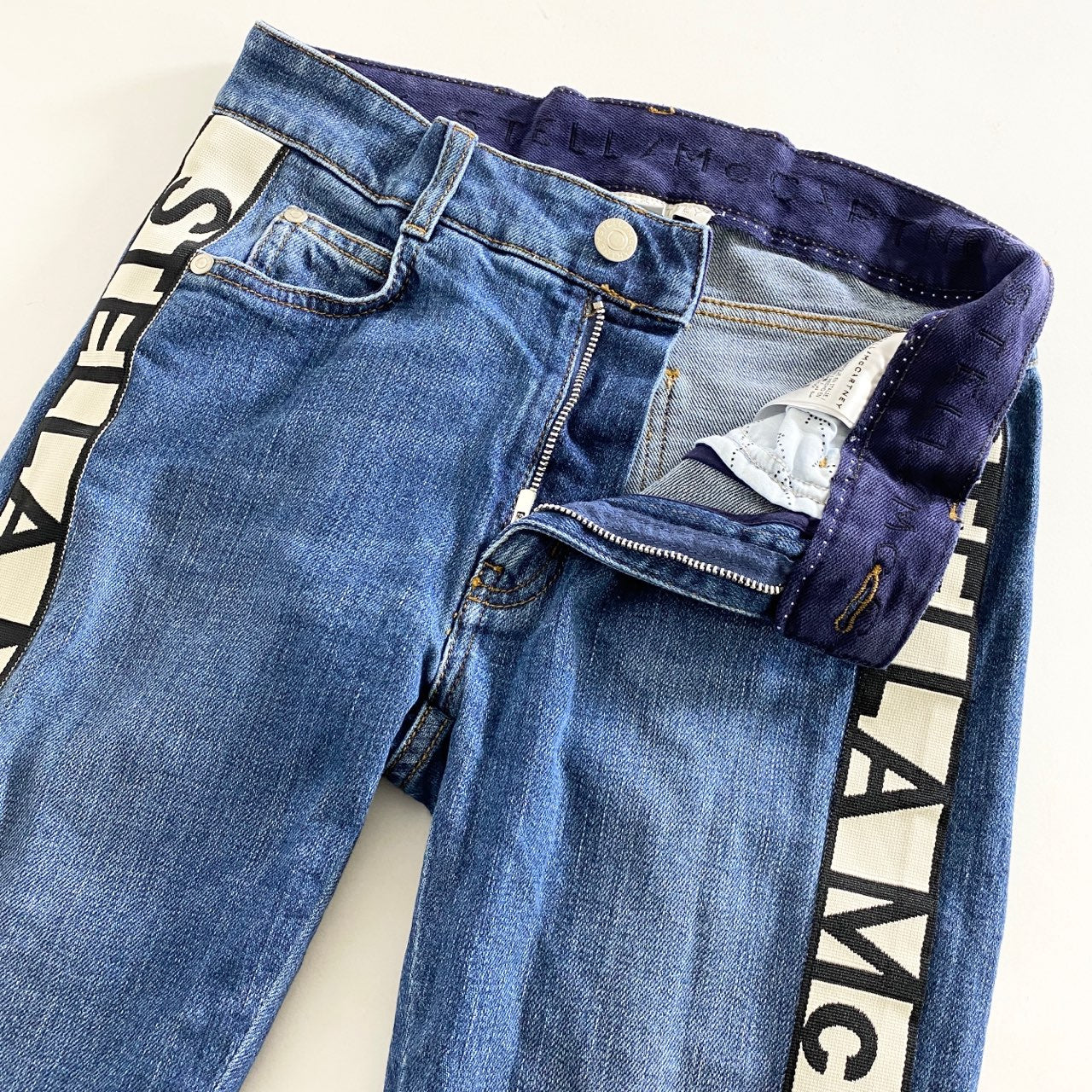 57L2 STELLA McCARTNEY ステラマッカートニー サイドラインストレッチデニムスキニーパンツ 24 インディゴ ジーンズ DENIM PANTS