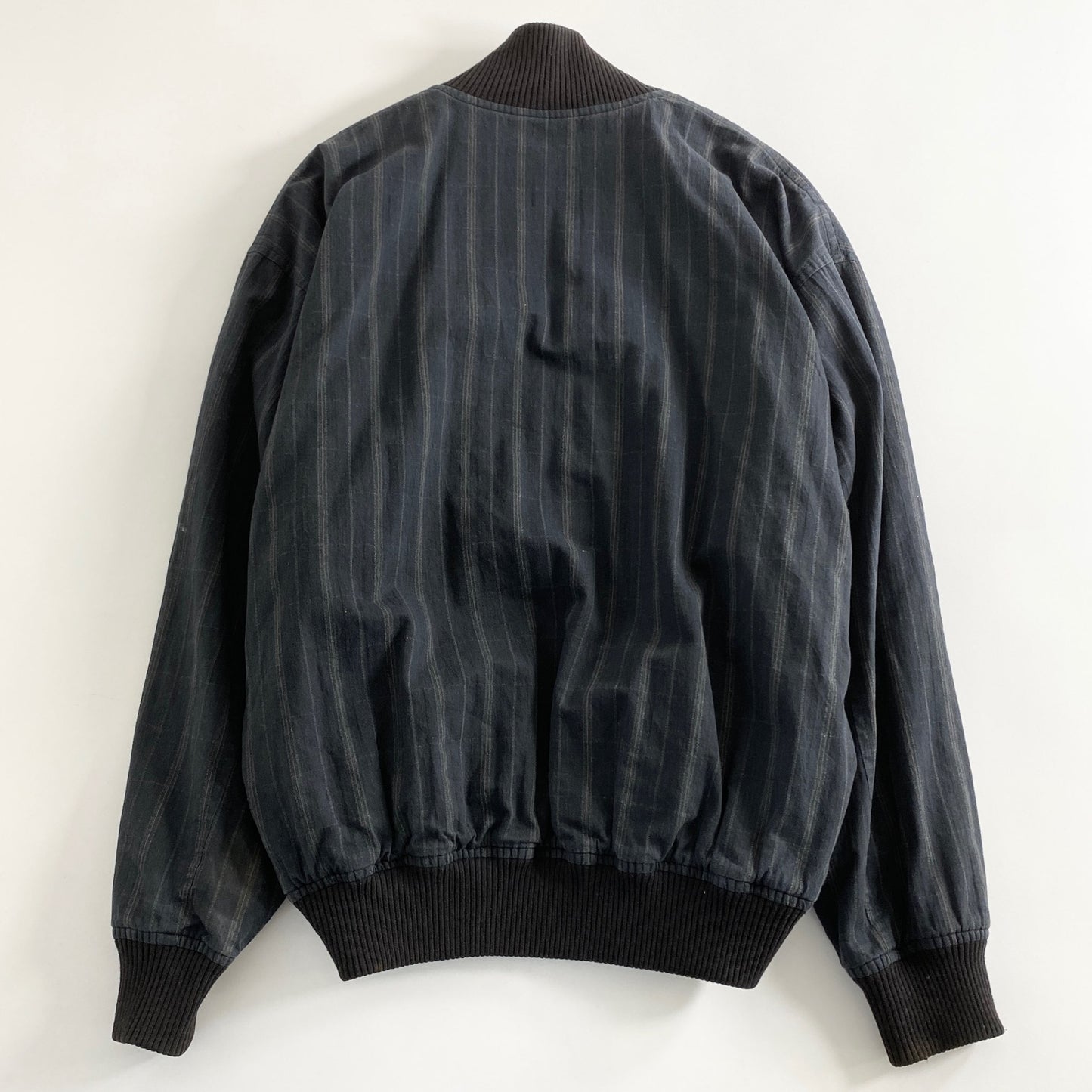 15a21 日本製 COMME des GARCONS HOMME コムデギャルソンオム ブルゾン チェック M ブラック 90's Japan Vintage ジャケット ジップアップ アウター