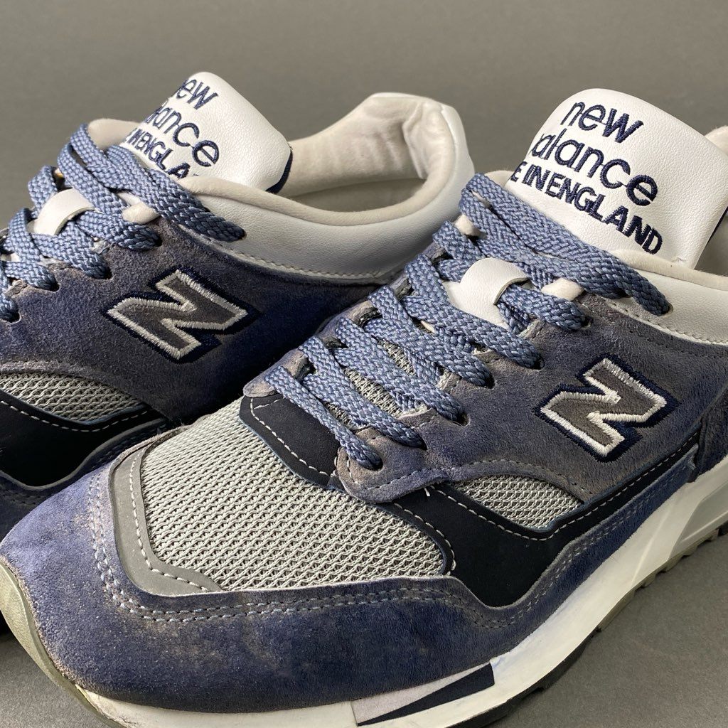 6c5 NEW BALANCE ニューバランス M1500BN イングランド製 ローカット スニーカー 8 1/2 ブルー スエード RUNNING ランニング