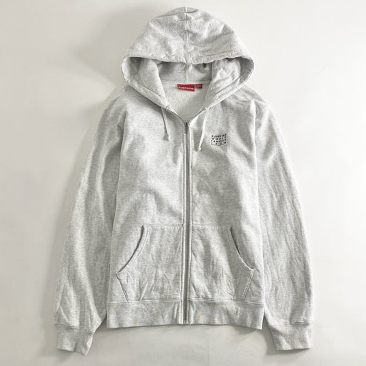 37c1 SUPREME シュプリーム World Famous Zip Up Hooded Sweatshirt ワールドフェイマス ジップアップパーカー フーディ L グレー コットン