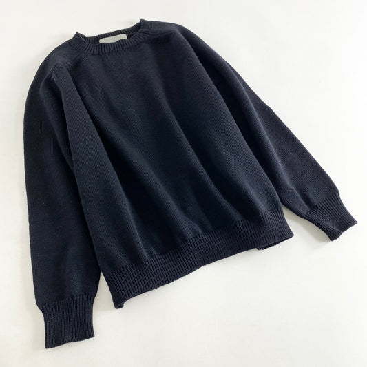 27L14 MARKAWARE マーカウェア ウールニットトップ 1 ブラック セーター 秋冬 ラグラン 長袖 WOOL KNIT SWEATER