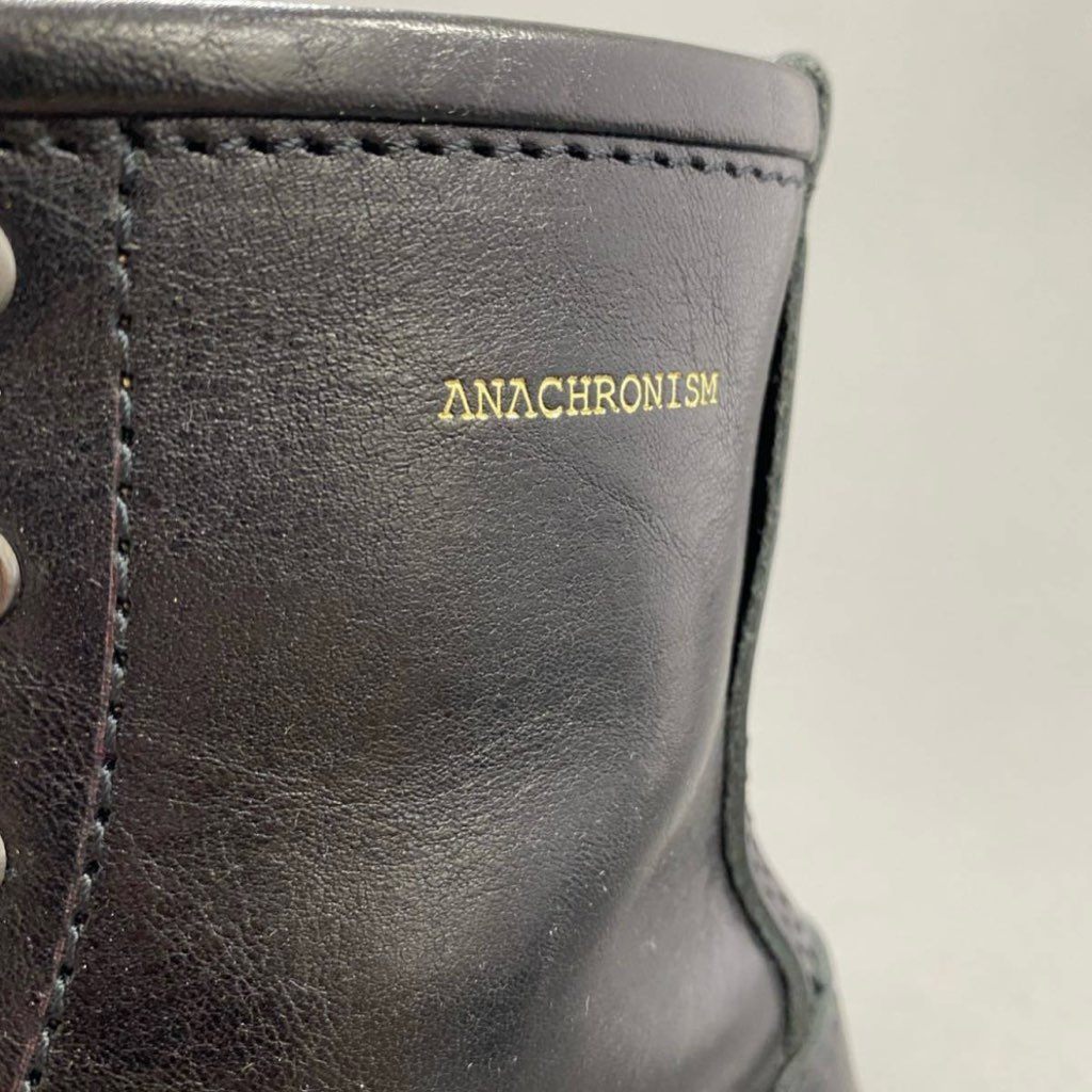 7f8 《美品》 ANACHRONISM アナクロニズム ANN-00185 LOGGER BOOTS ロガーブーツ レースアップ レザー 8 vibramソール メンズ 男性用