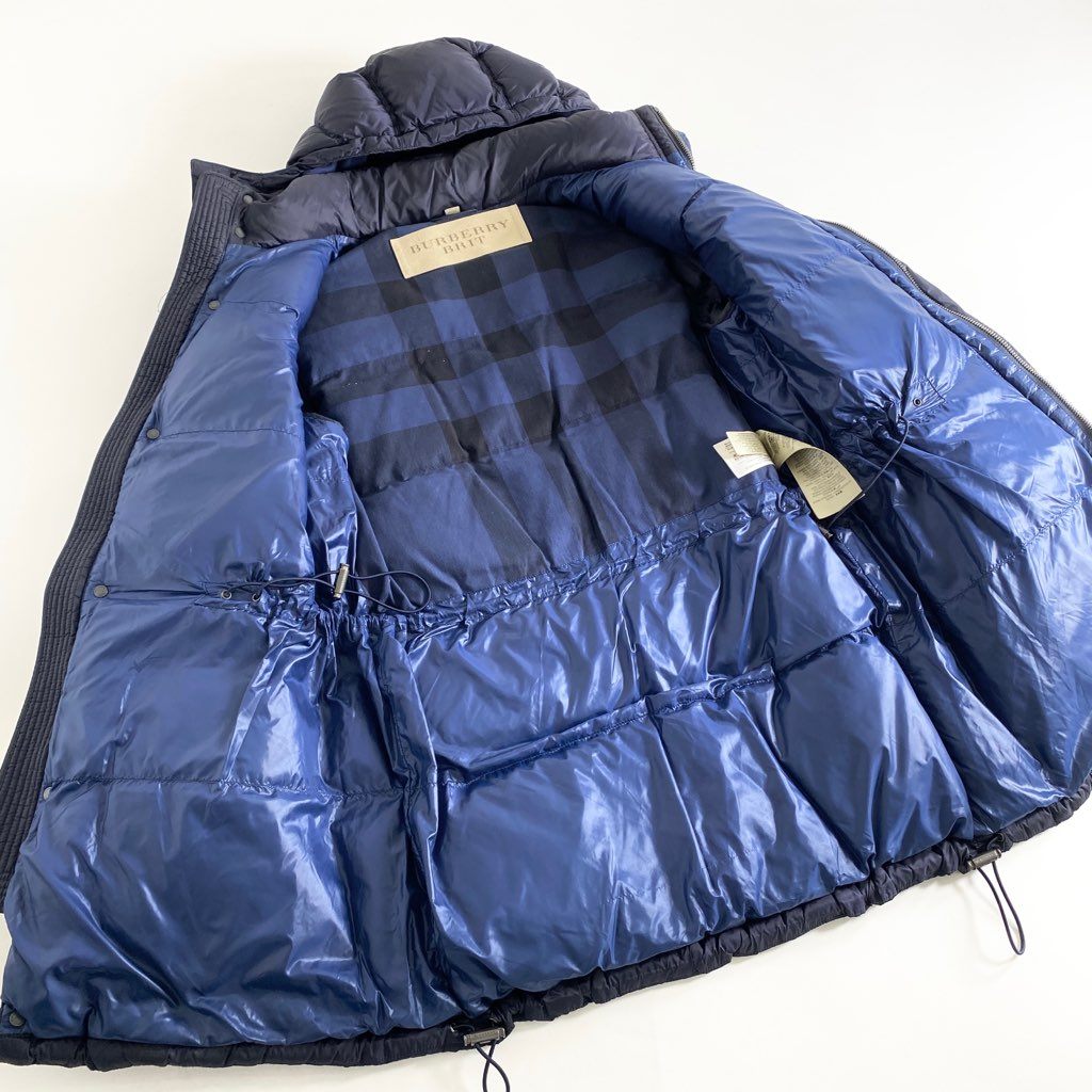 18b3 BURBERRY BRIT バーバリー ブリット ダウンコート S ネイビー アウター ダウンジャケット GOOSE DOWN COAT