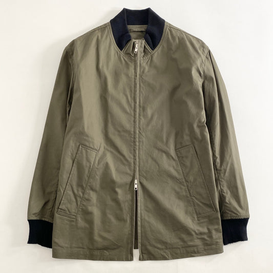 70L7-2《美品》MARGARET HOWELL マーガレットハウエル SHOWRPROOF LIGHT COTTON TWILL M カーキ コットンツイルブルゾン