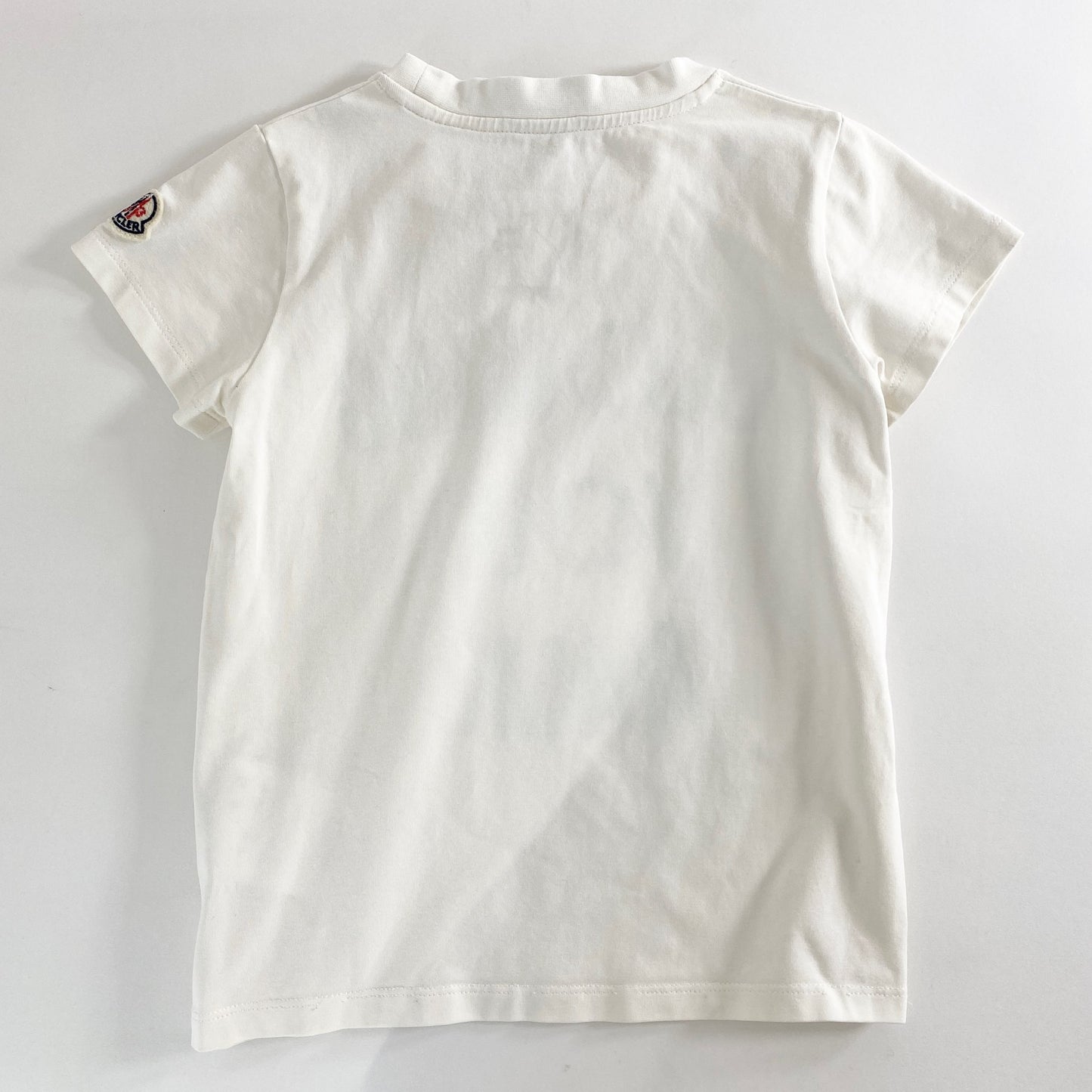 1a31 MONCLER モンクレール MAGLIA T-SHIRT プリントTシャツ 5A ホワイト キッズ 子供服 カットソー