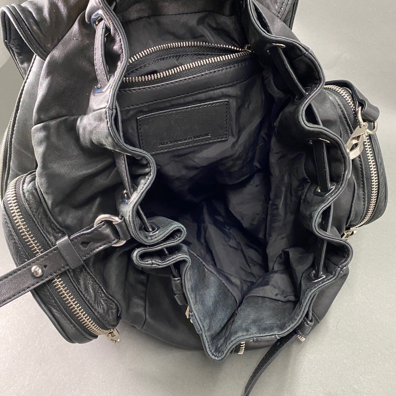 Fb9 Alexander Wang アレキサンダーワン 3way リュック バックパック ブラック レザー 本革 ソフトレザー 黒 BACKPACK