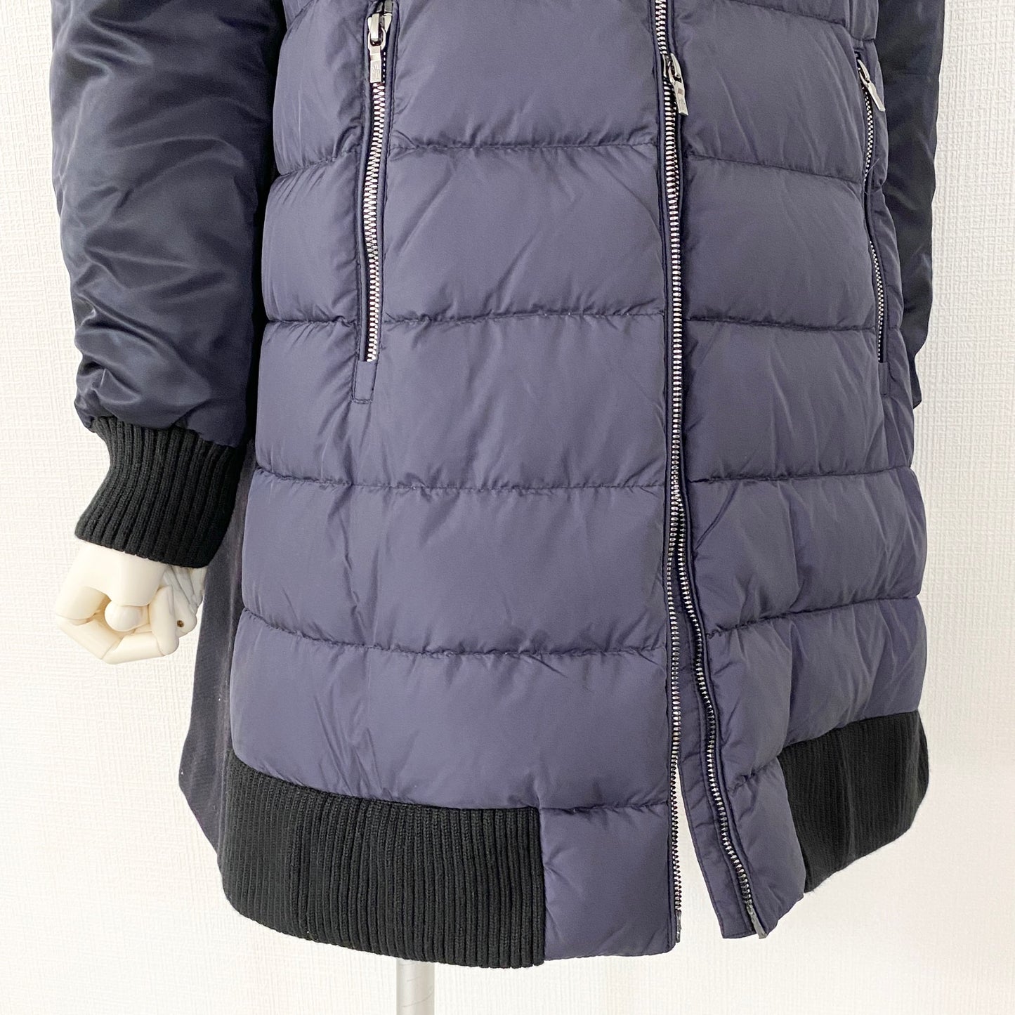 50L5《美品》MONCLER モンクレール BLOIS GIUBBOTTO ブロス ダウンコート 14anni 164cm(0～1相当) ネイビー レディース