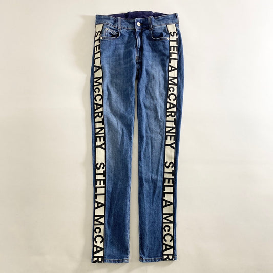 57L2 STELLA McCARTNEY ステラマッカートニー サイドラインストレッチデニムスキニーパンツ 24 インディゴ ジーンズ DENIM PANTS