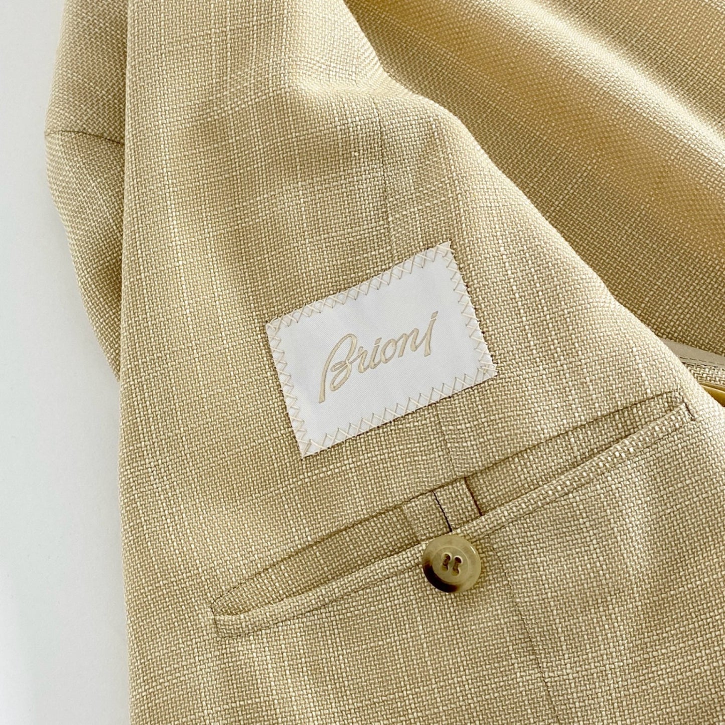 6C13 Brioni ブリオーニ 2B テーラードジャケット サマージャケット 48C アイボリー メンズ 紳士服