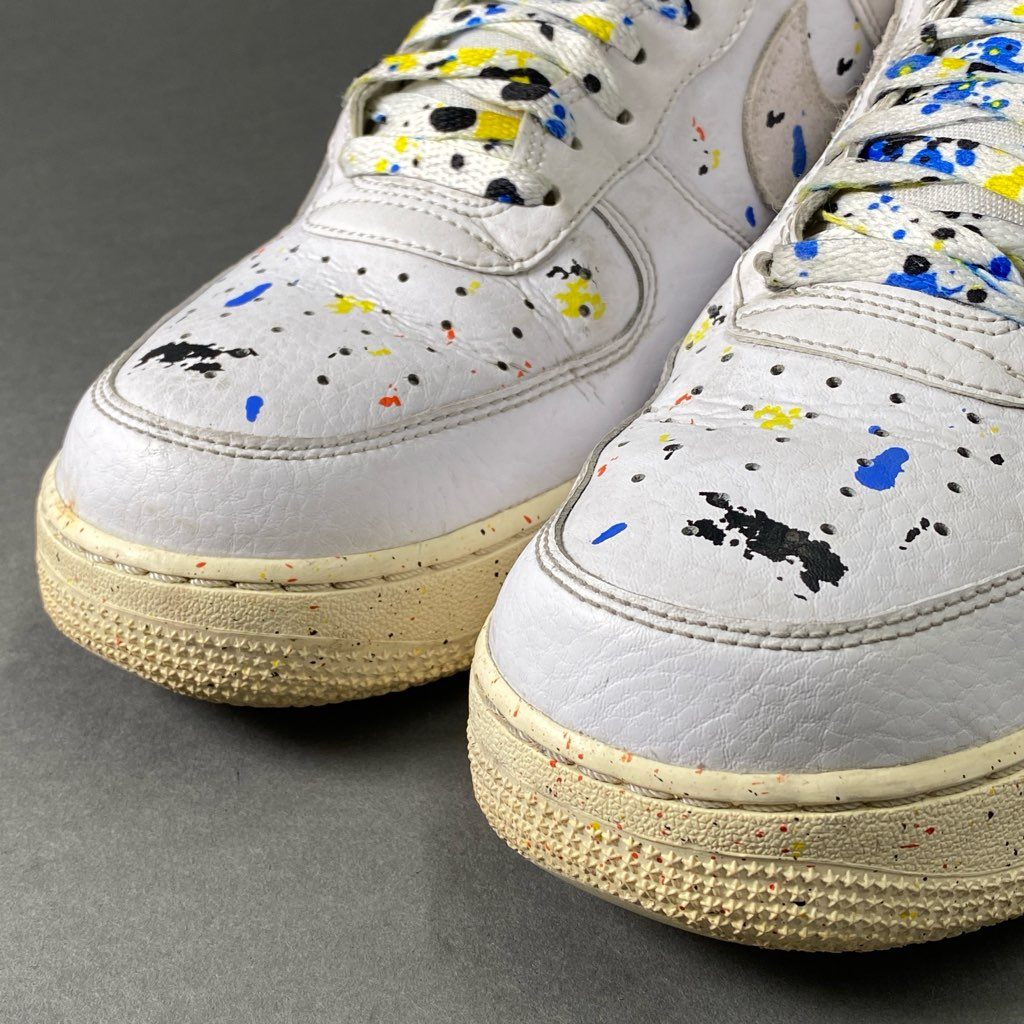 5c5 NIKE ナイキ Air Force 1 07 LV8 Paint Splatter エアフォース ペイントスプラッター スニーカー 28cm ホワイト シューズ