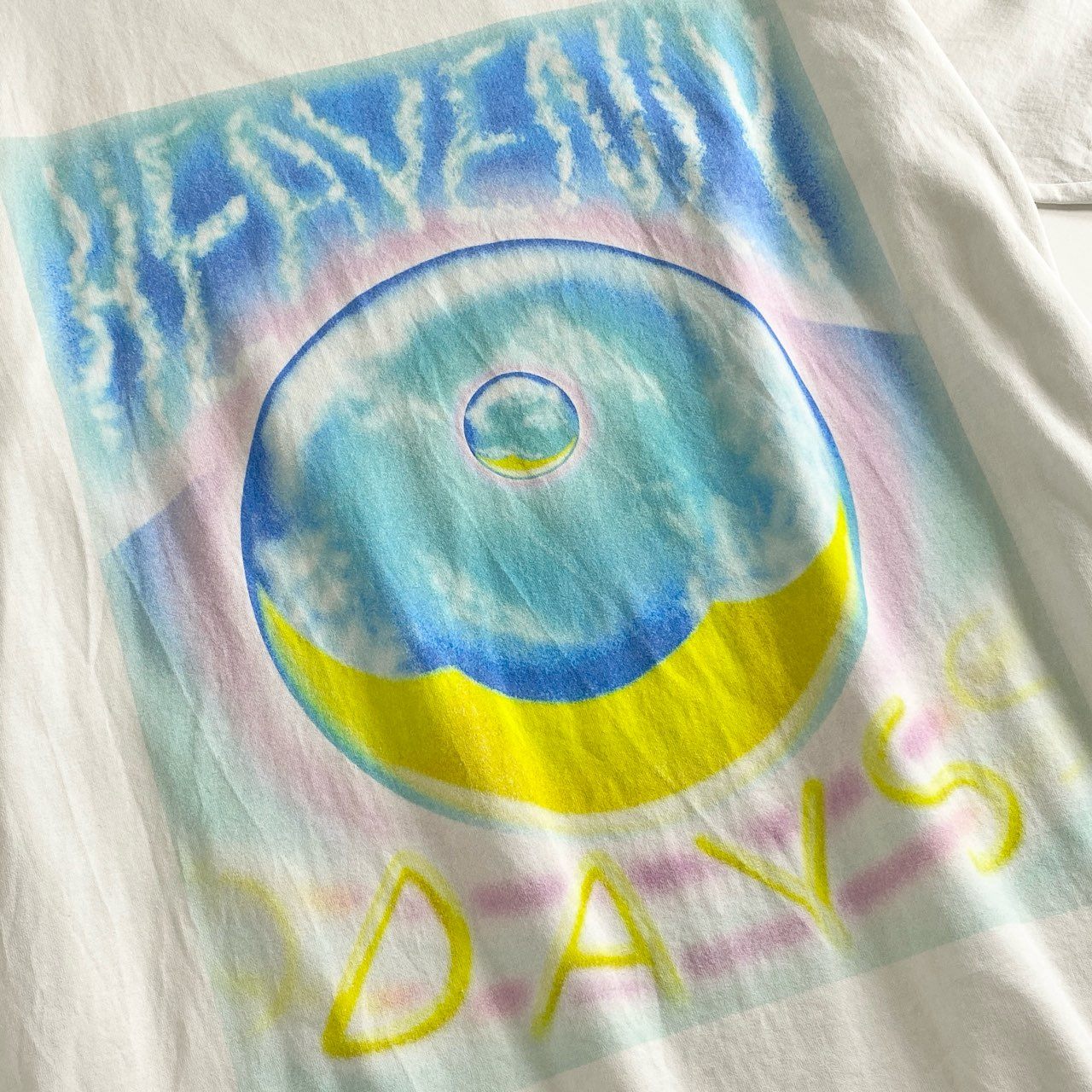 7b26 イタリア製 CELINE セリーヌ マルセロラヴィン HEAVENLY DAYS Tシャツ 半袖カットソー M ホワイト トップス カットソー メンズ