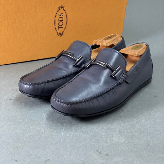 8L6 イタリア製 TOD’S トッズ ビジネスシューズ 7 1/2 ネイビー メンズ シューズ ローファー