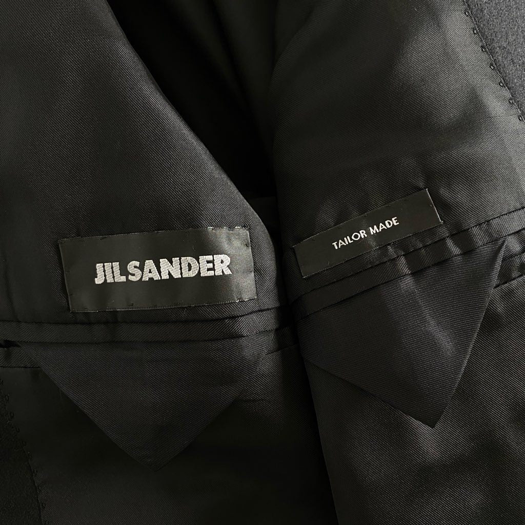 11c9 《美品》 JIL SANDER ジルサンダー ラフシモンズ期 セットアップ 48 ブラック スーツ ビジネス フォーマル イタリア製