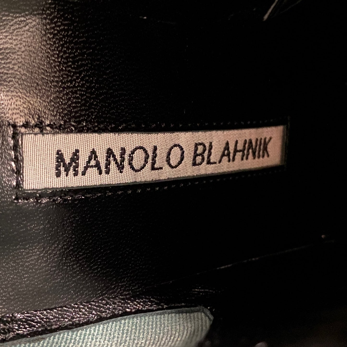 23L6 イタリア製 MANOLO BLAHNIK マノロ ブラニク ショートブーツ 35 ブラック レディース サイドゴアブーツ ピンヒールブーツ