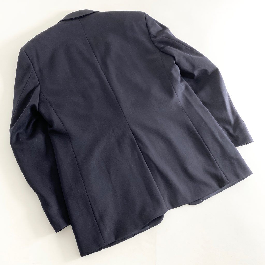 56b12 英国製 Burberrys バーバリーズ 紺ブレザー テーラードジャケット ホースロゴ 金ボタン サイズ48 ネイビー ウール100％ メンズ