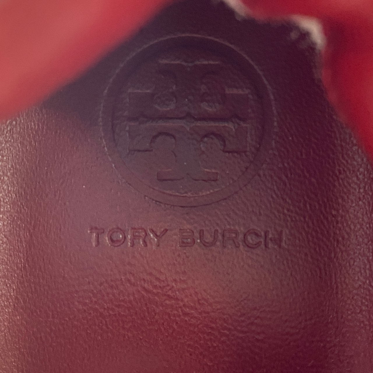 2L26 TORY BURCH トリーバーチ スウェードレザー スニーカー 8M レッド レザー シューズ フラットシューズ