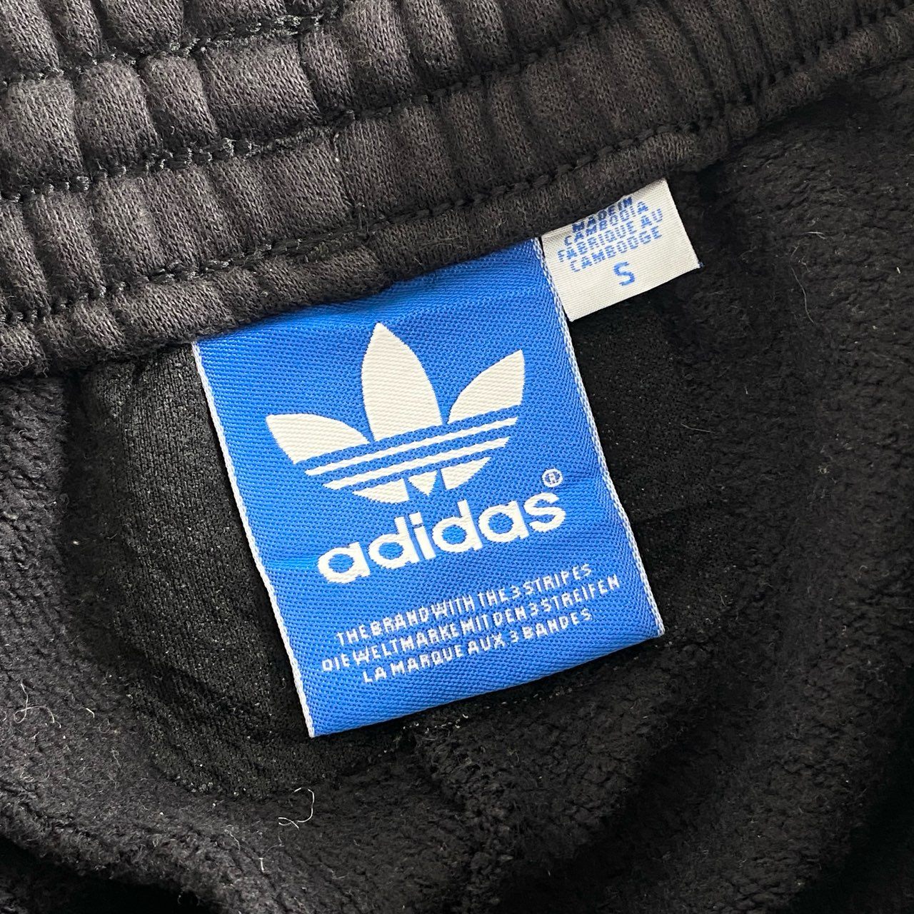 45b26 adidas アディダス スウェットパンツ ロングパンツ S ブラック 裾サイドジップ ジップポケット 裏起毛 ボトムス