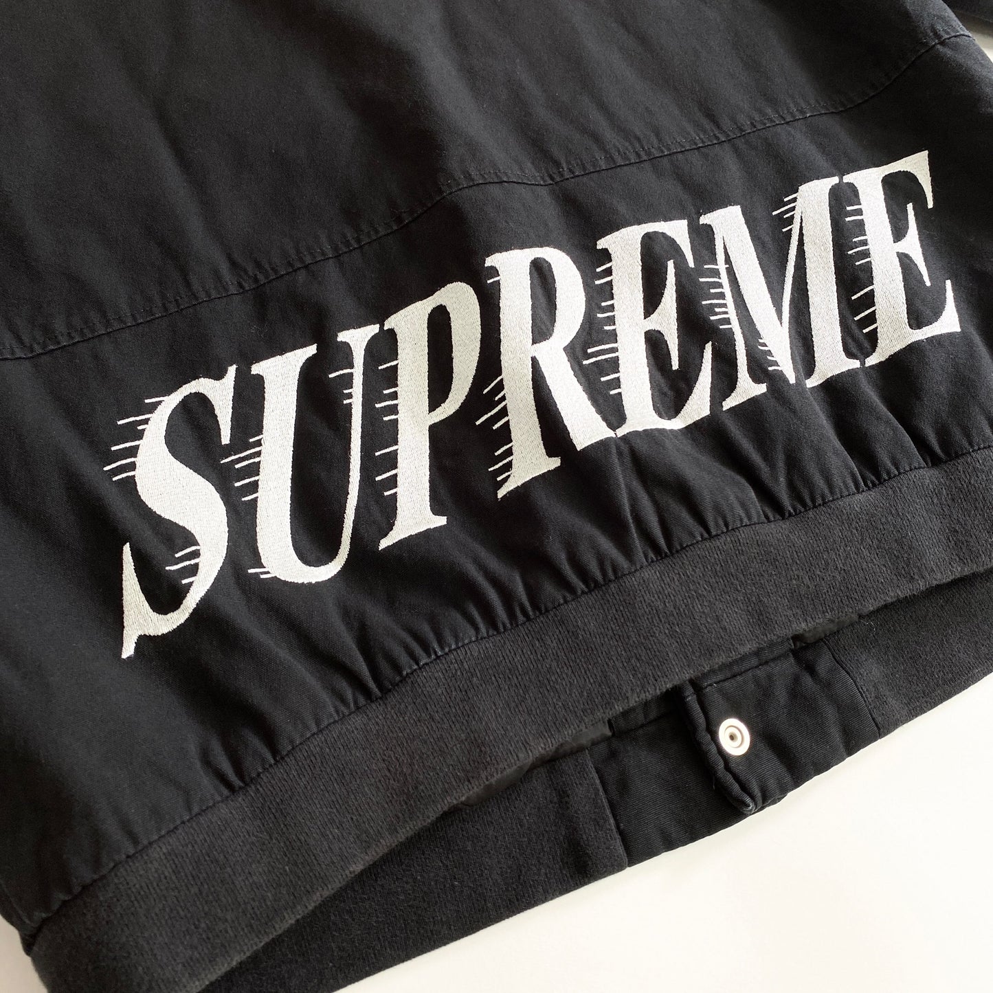 6j28 Supreme シュプリーム 20ss ツイル ヴァーシティ ジャケット 裏地キルティング バックロゴ XL