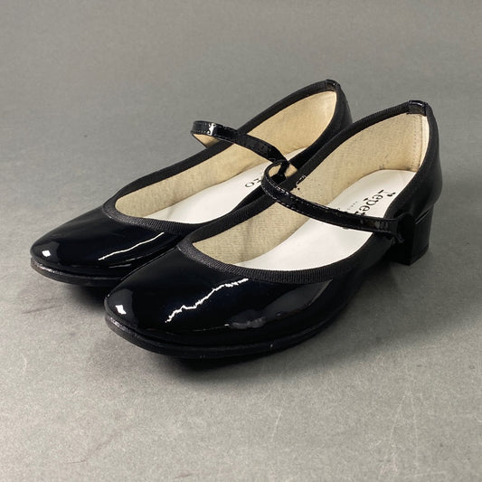 3a24 repetto レペット フランス製 MARY JANE ROSE メリージェーン ローズ ストラップ パンプス シューズ バレエシューズ 36 ブラック パテントレザー ラウンドトゥ MADE IN FRANCE