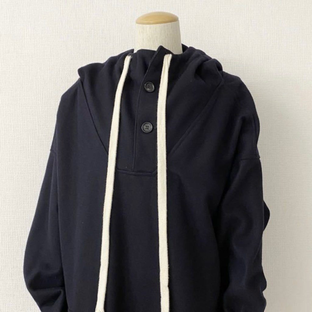 66j29 《美品》 SOUMO ソウモ ANORAK OVER JACKET アノラック オーバージャケット プルオーバー 10C-SJ-001 02 ネイビー メンズ 男性用