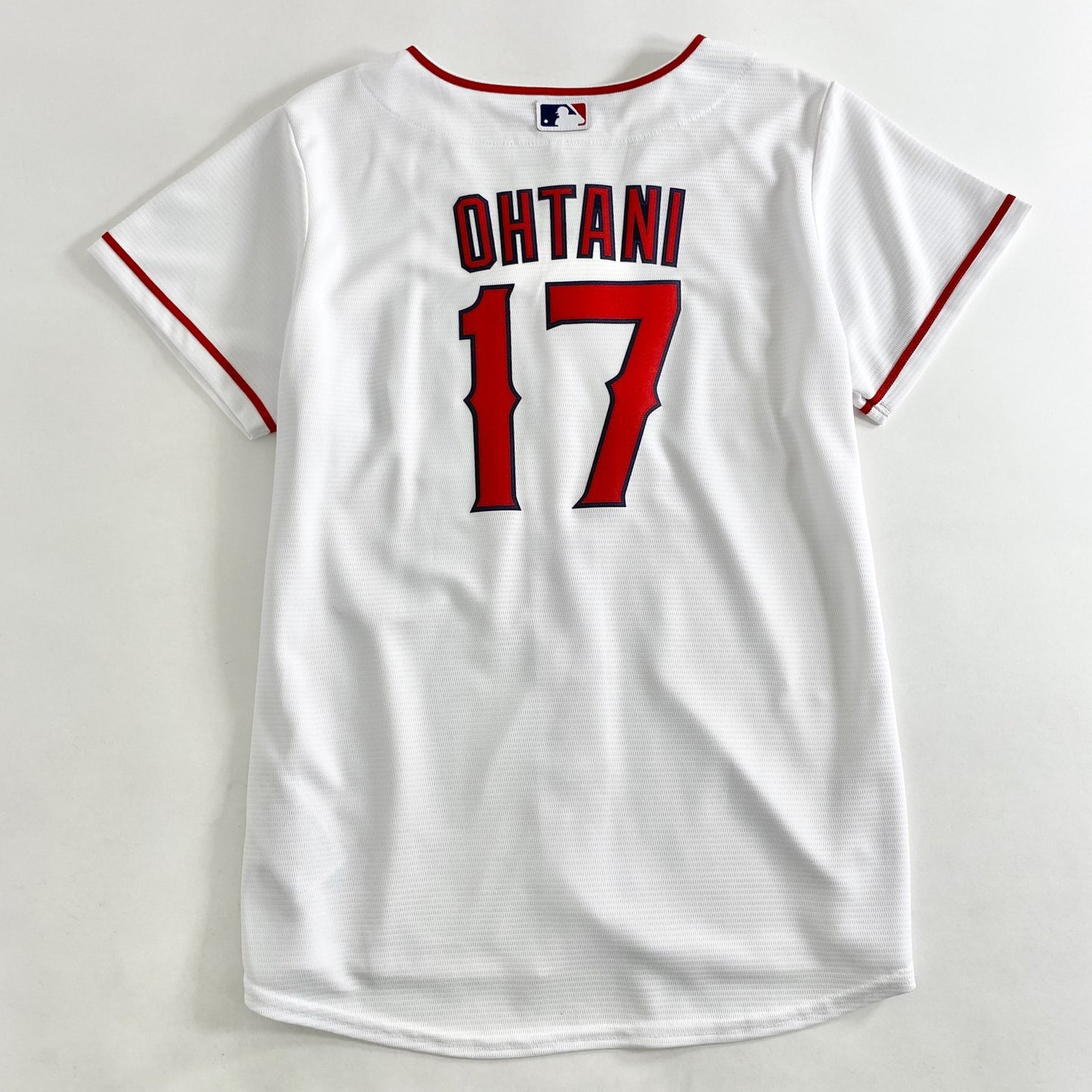 27L14《美品》NIKE ナイキ 大谷翔平 MLB オフィシャルレプリカシャツ LOS ANGELES ANGELS サイズL ホワイト メジャーリーグ OHTANI SHOHEI