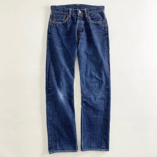 32h21 《美品》 WAREHOUSE ウェアハウス リネン混デニムパンツ サイズ29 インディゴ ジーンズ LINEN DENIM PANTS 日本製 ボトムス ネイビー