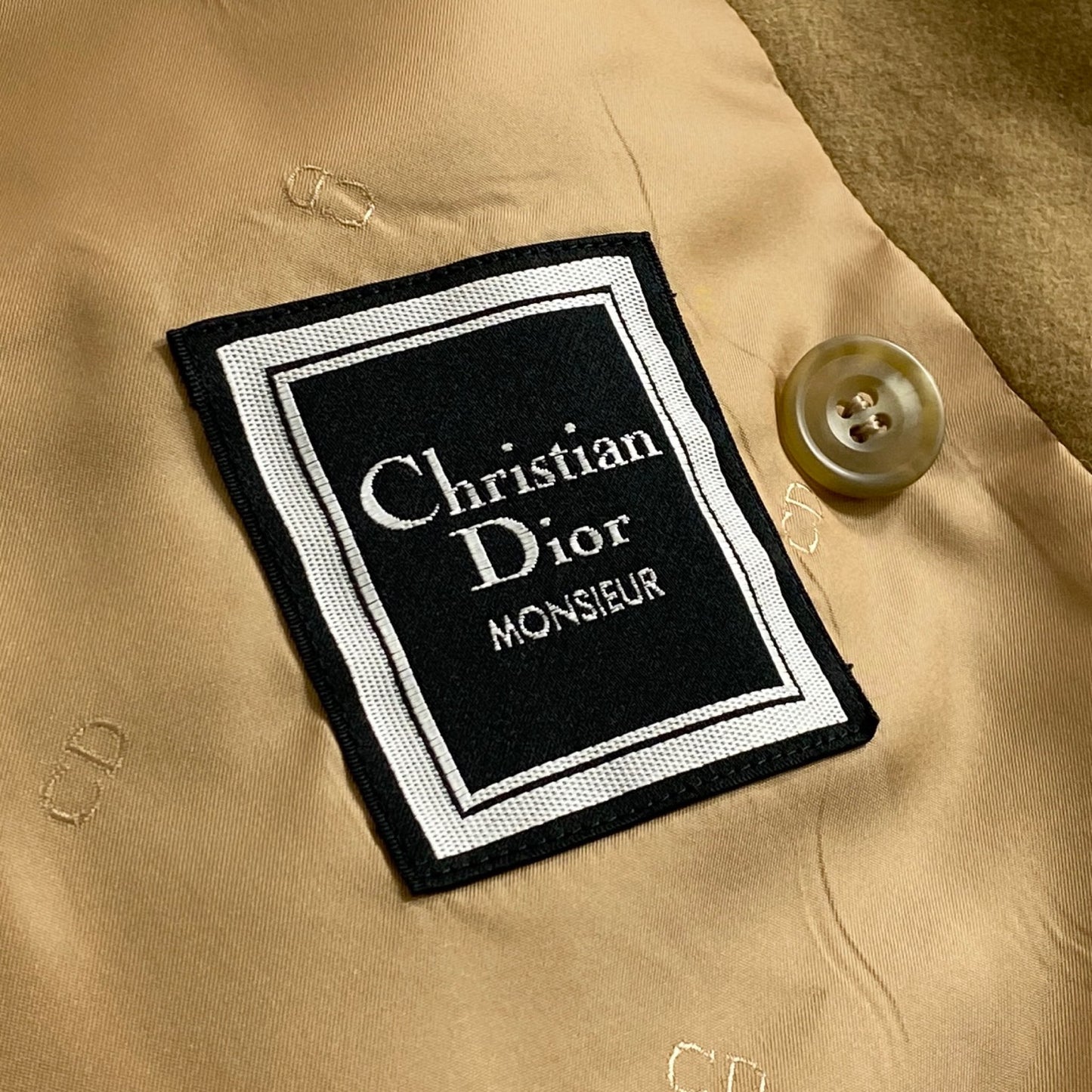 72L5《美品》Christian Dior クリスチャンディオール CDロゴボタン ダブルブレスト テーラードジャケット ブレザー AB-7(L相当) ヴィンテージ ゴールドボタン メンズ