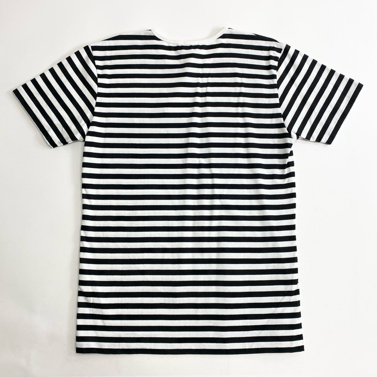 54c20 《未使用》 定価￥18,700 Marimekko Kioski マリメッコ キオスキ LYHYTHIHA LOGO PLACEMENT ボーダーTシャツ S ホワイト ブラック カットソー TEE