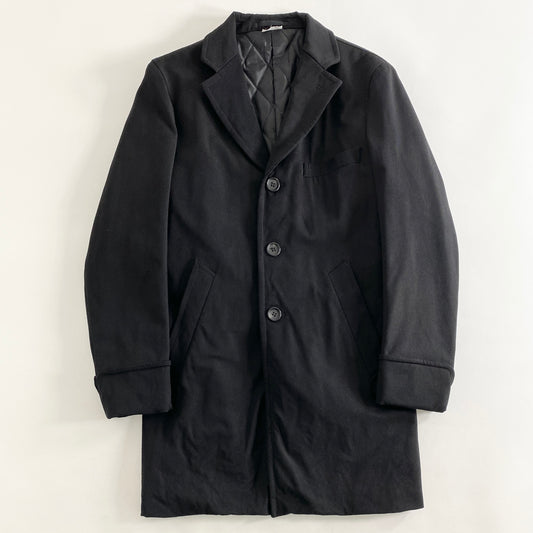 37L23 COMME des GARCONS HOMME DEUX コムデギャルソン オムドゥ AD2019 チェスターコート ロングジャケット XS ブラック アウター テーラード 日本製