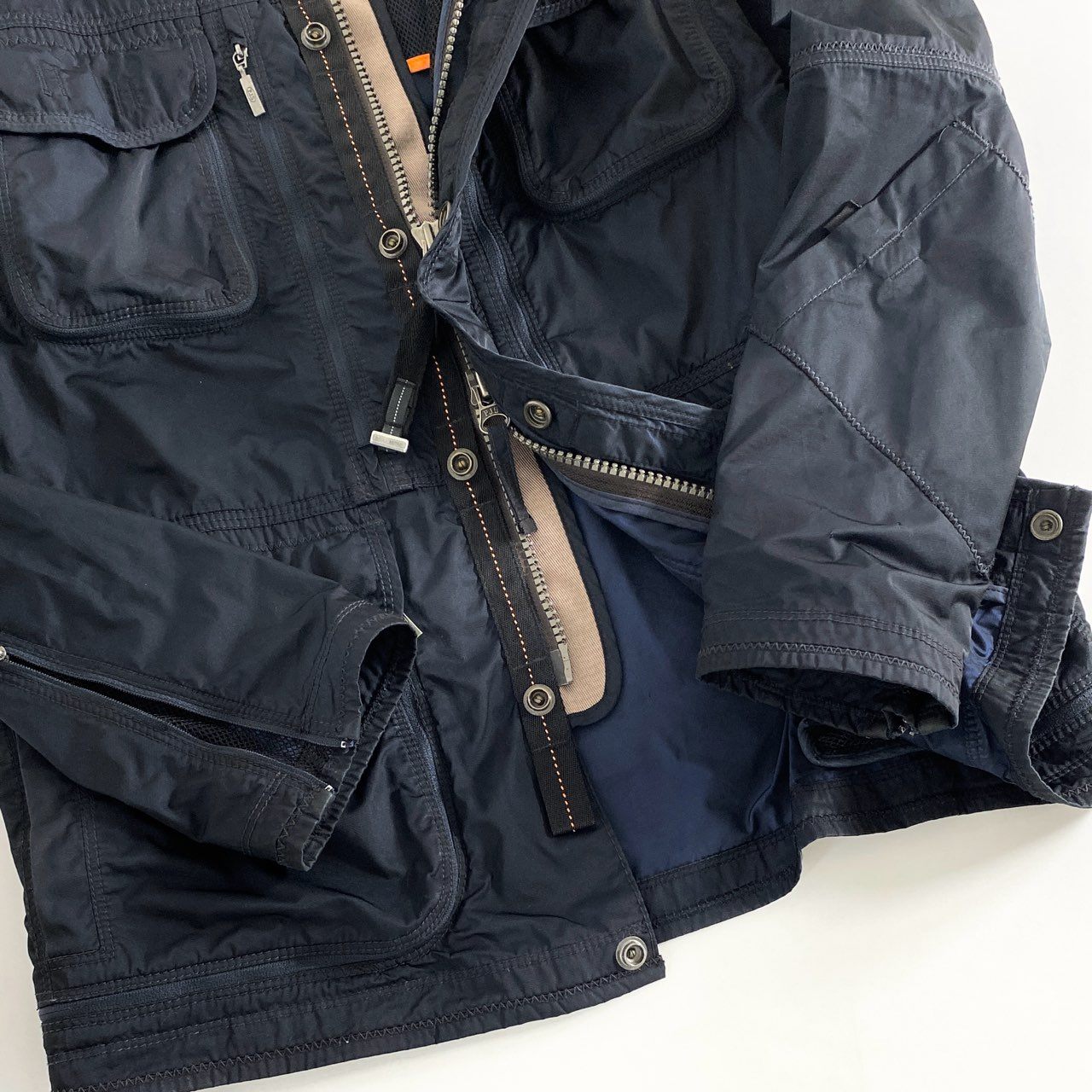 8b26 PARAJUMPERS パラジャンパーズ ジャケット ウィンドブレーカー XS ネイビー 防寒 トップス アウター 上着 メンズ