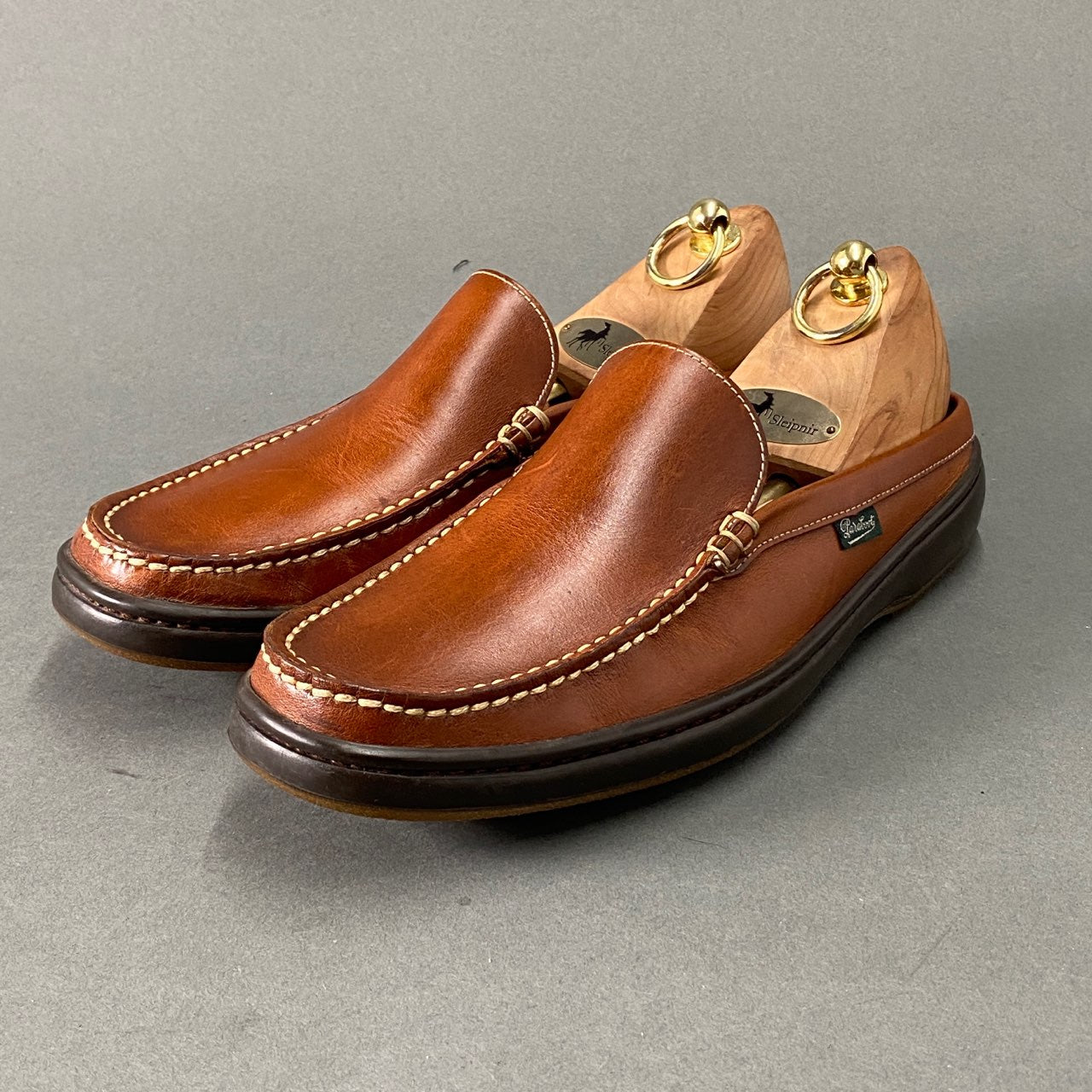 1L10 Paraboot パラブーツ BAHAMAS バハマ サンダル 6 1/2(25～25.5cm相当) ブラウン レザー スリッポン スニーカー シューズ