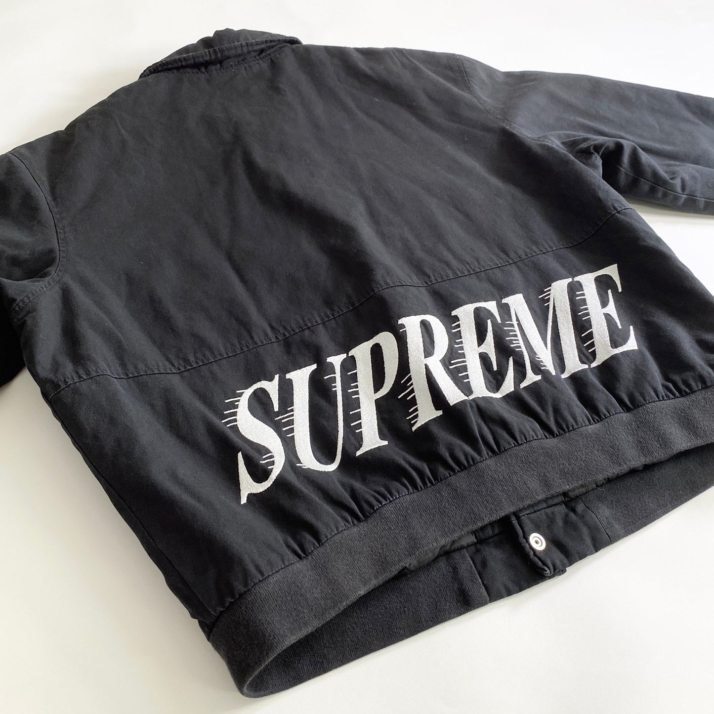 6j28 Supreme シュプリーム 20ss ツイル ヴァーシティ ジャケット 裏地キルティング バックロゴ XL