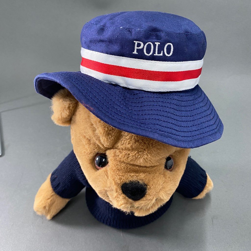 78b10 《美品》 POLO RALPH LAUREN ポロラルフローレン ポロベア ドライバー ヘッドカバー ぬいぐるみ POLO GOLF ゴルフ用品 ネイビー