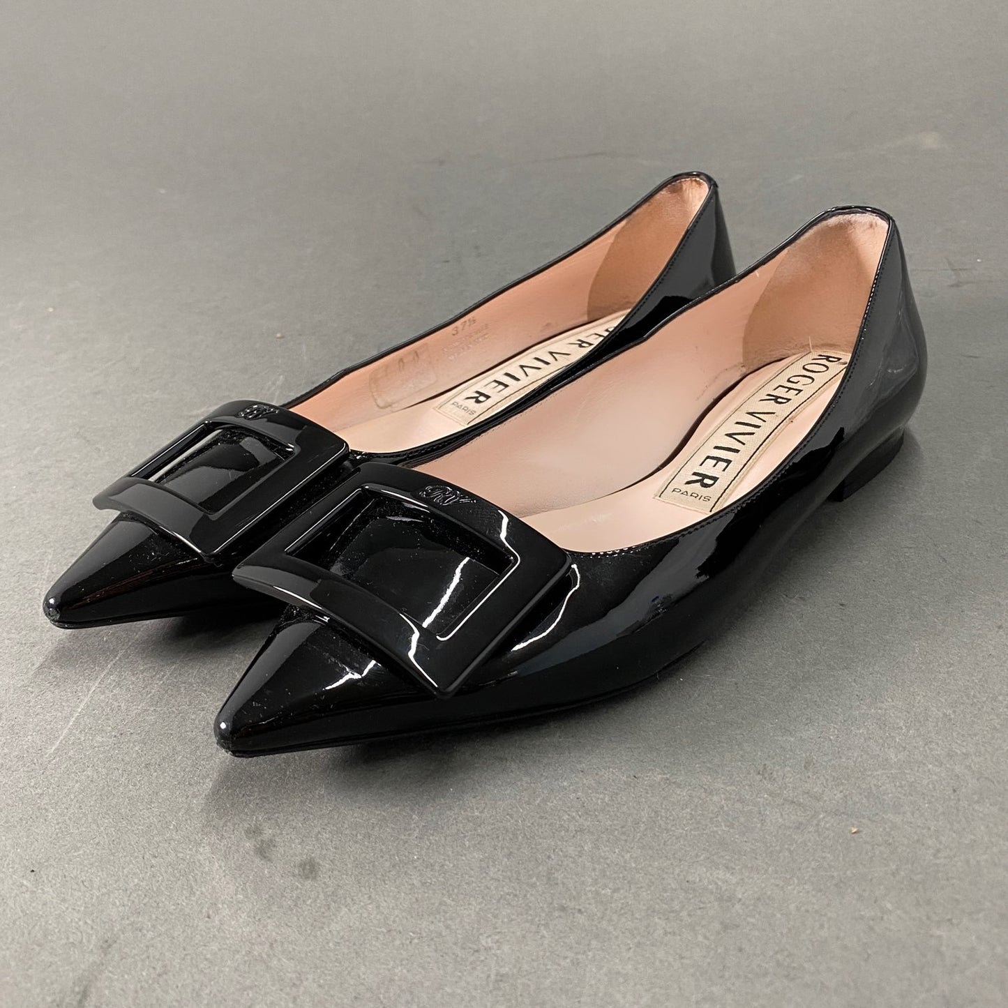 1L5《イタリア製》ROGER VIVIER ロジェヴィヴィエ 37 1/2(24.5cm相当) ゴメッティーヌ バレリーナシューズ フラットシューズ