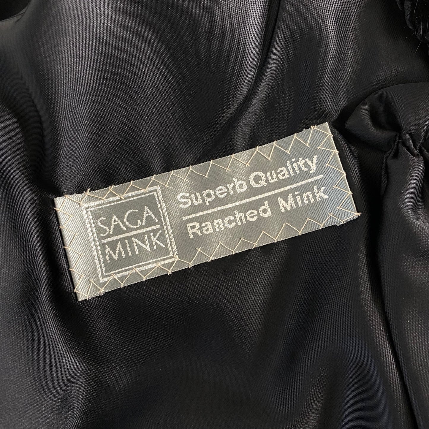 57k4 最高級毛皮 SAGA MINK サガミンク 銀サガ ミンクコート セミロングコート  11 ブラック ミンクファー 毛皮コート リアルファーコート