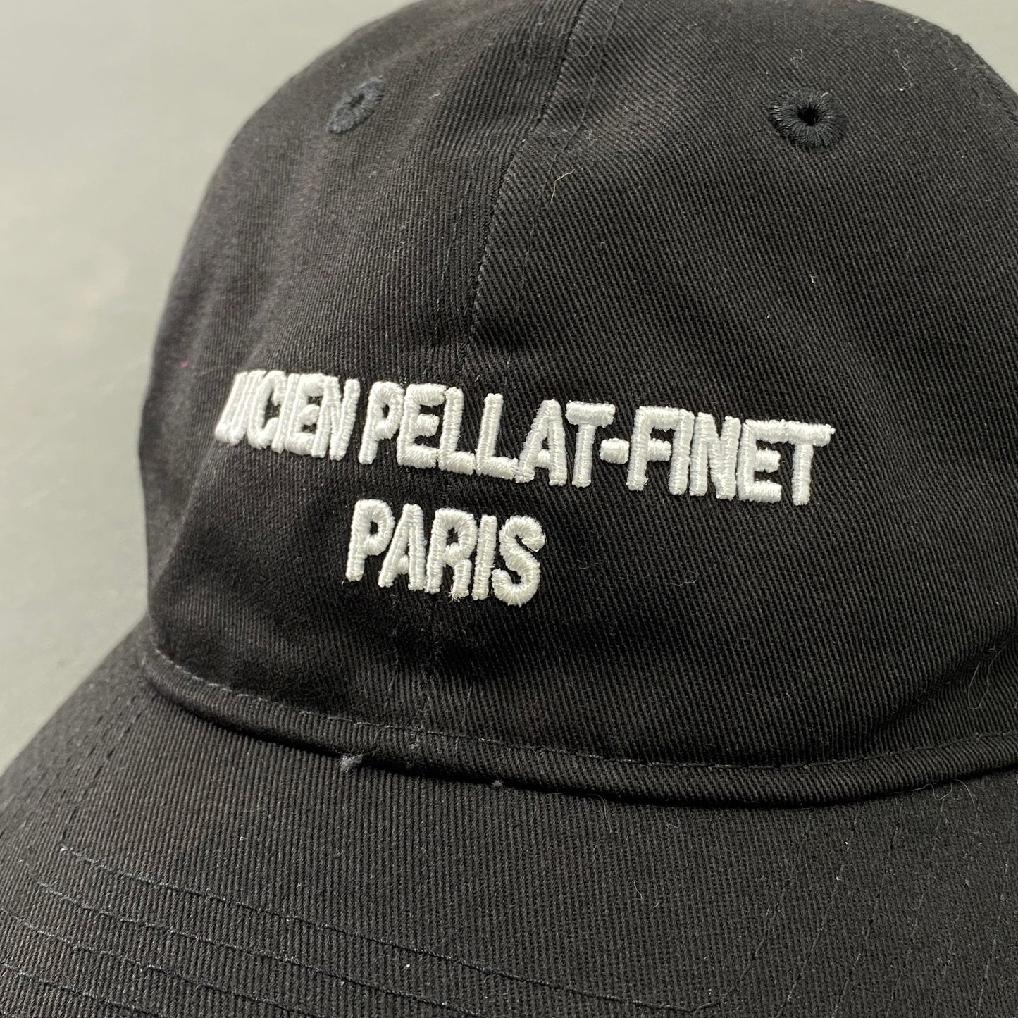 k7 LUCIEN PELLAT-FINET ルシアンぺラフィネ NEWERA ニューエラ 6パネルキャップ バックベルト F ブラック コットン 刺繍ロゴ